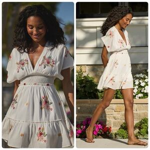 PQ Swim Floral Embroidered White Dress from Anthropologie